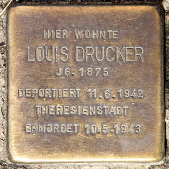Stolperstein dedicated to Louis Drucker