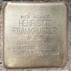 Stolperstein dedicated to Henriette Frankfurter