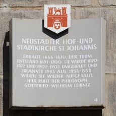 Stadttafel Neustädter Hof- und Stadtkirche St. Johannis