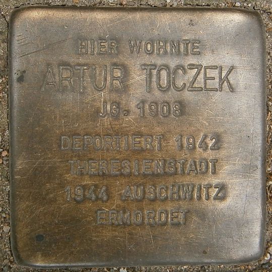 Stolperstein dedicated to Artur Toczek