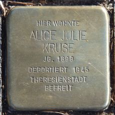 Stolperstein dedicated to Alice Julie Kruse