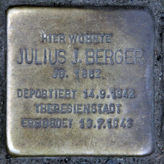 Stolperstein en memoria de Julius Berger