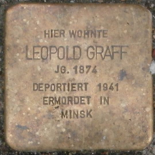 Stolperstein en memoria de Leopold Graff