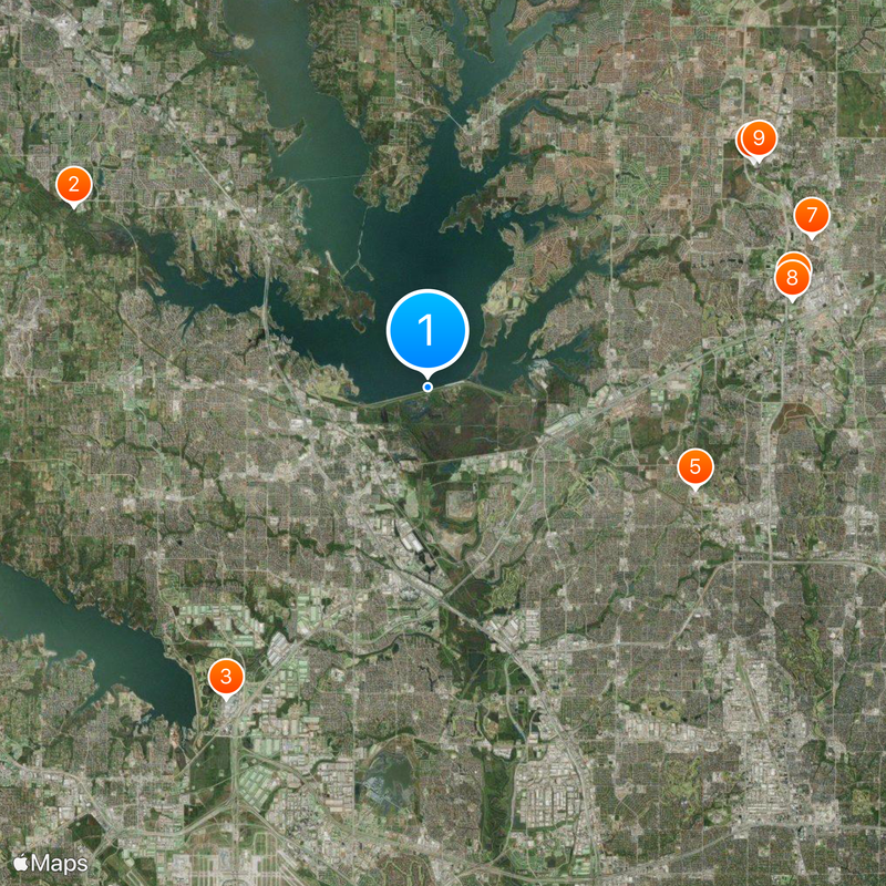 Lewisville Lake Mappa