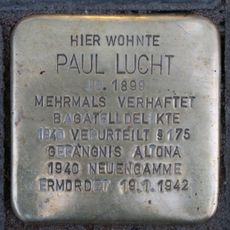 Stolperstein en memoria de Paul Lucht