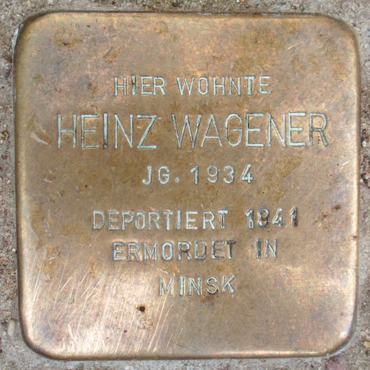 Stolperstein für Heinz Wagener