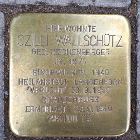 Stolperstein dedicated to Czilli Wallschütz