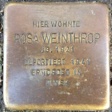 Stolperstein en memoria de Rosa Weinthrop