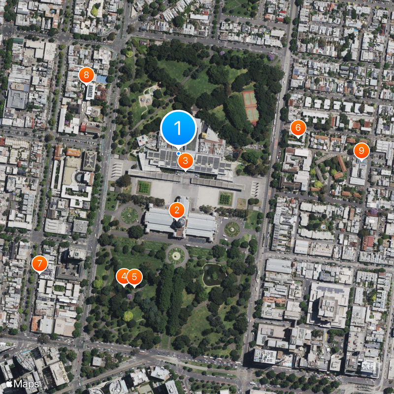 Melbourne Museum Mappa