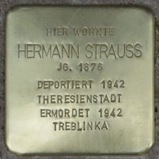 Stolperstein à la mémoire de Hermann Strauß
