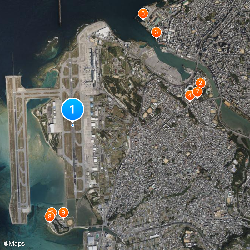 Aeropuerto de Naha Mapa