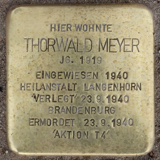 Stolperstein em memória de Thorwald Meyer