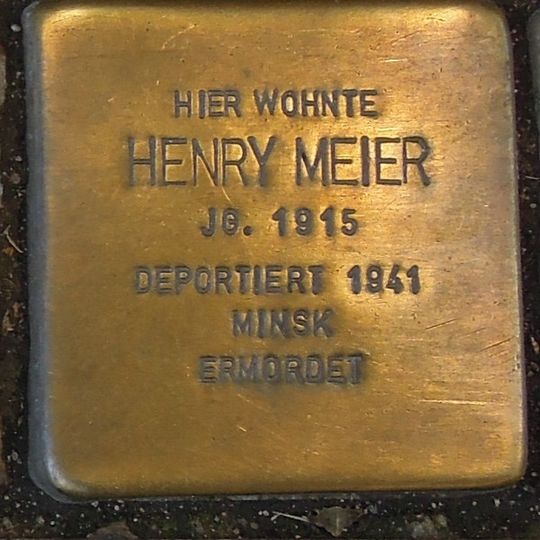 Stolperstein à la mémoire de Henry Meier