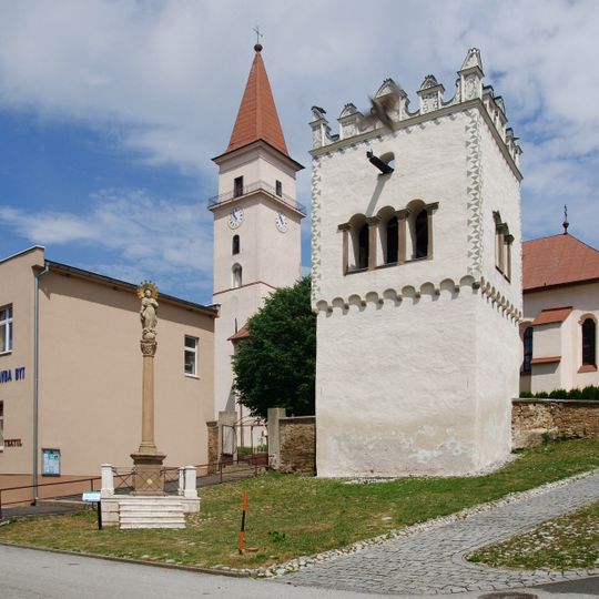 Mariánsky stĺp, stĺp s podstavcom