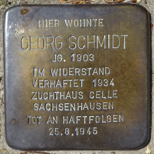 Stolperstein em memória de Georg Schmidt