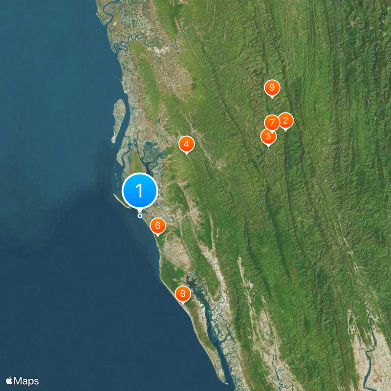Cox's Bazar Beach Map