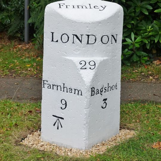 Milestone, Portsmouth Road, Frimley, at corner of Golf Drive