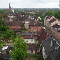 Vieille ville de Kuldīga dans la vallée première de la Venta