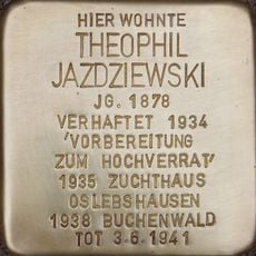 Stolperstein en memoria de Theophil Jazdziewski