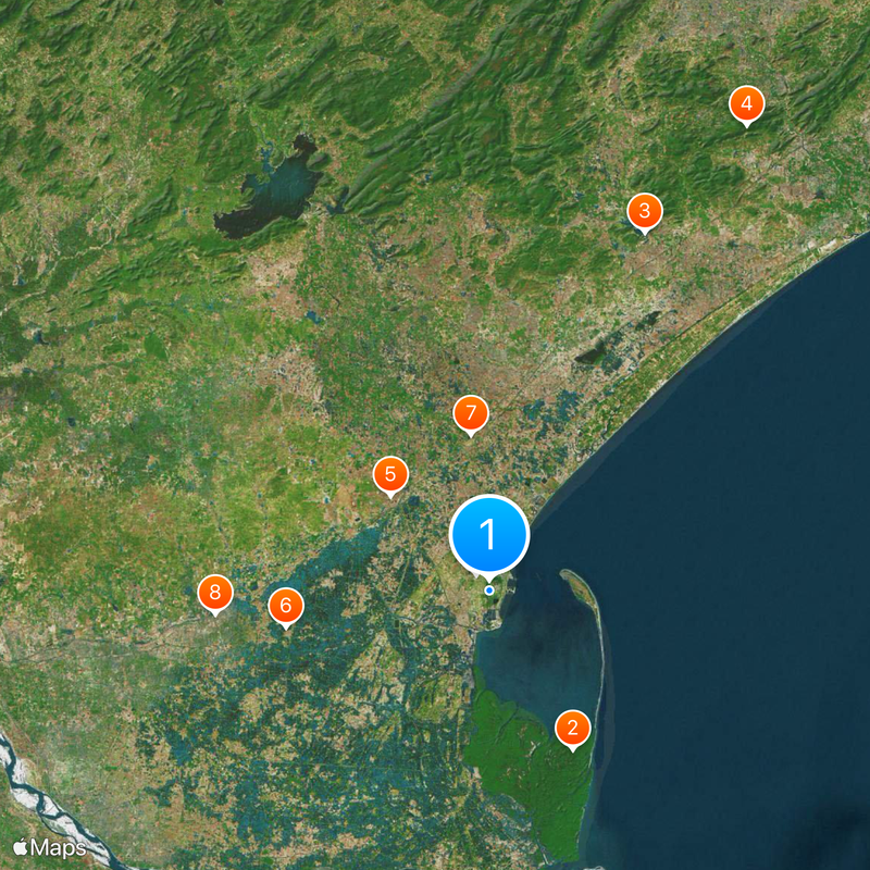 District de Kakinada Carte