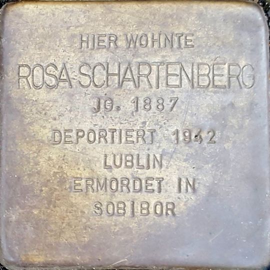 Stolperstein dedicated to Rosa Schartenberg