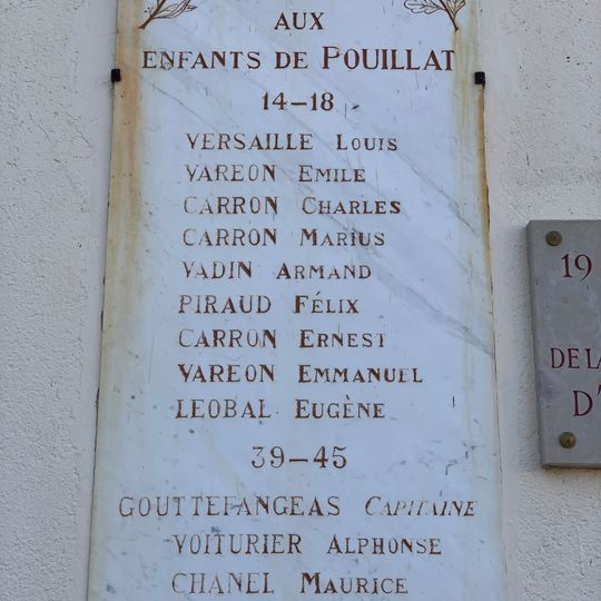 War memorial of Pouillat