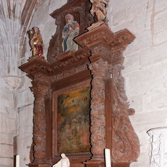Altar and altarpiece of the Saint Claudius chapel in the collegiate church of Semur-en-Auxois