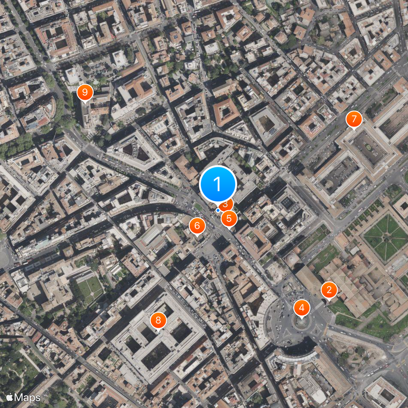 Ekstaza świętej Teresy Mapa