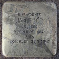 Stolperstein dedicated to Jakob Löb