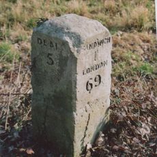 Milestone, Deal Road, NE of roundabout with A258
