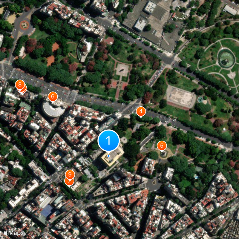 Mariano Moreno National Library Map