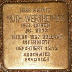 Stolperstein dedicated to Ruth Wertheimer