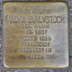 Stolperstein dedicated to Malka Bialystock