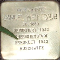 Stolperstein dedicated to Samuel Weintraub
