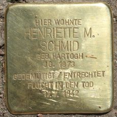 Stolperstein dedicated to Henriette M. Schmid