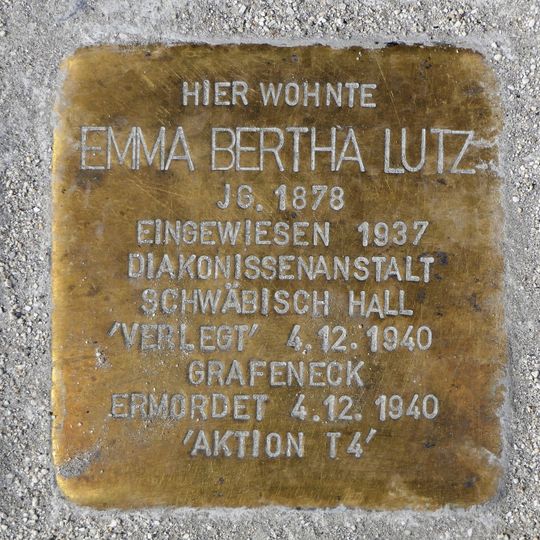 Stolperstein à la mémoire d’Emma Bertha Lutz