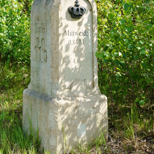 Kgl.-sächs. Postmeilenstein in Ottendorf