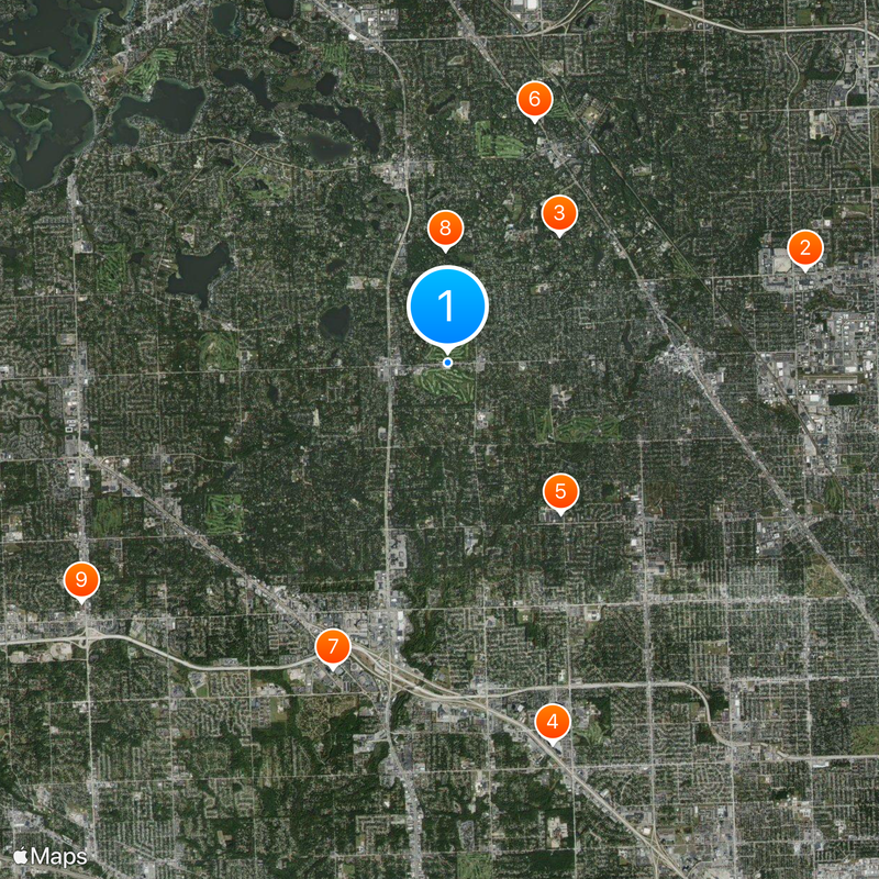 Oakland Hills Country Club Mappa