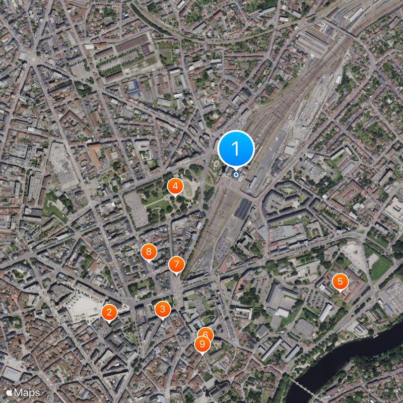 Gare de Limoges-Bénédictins Mapa