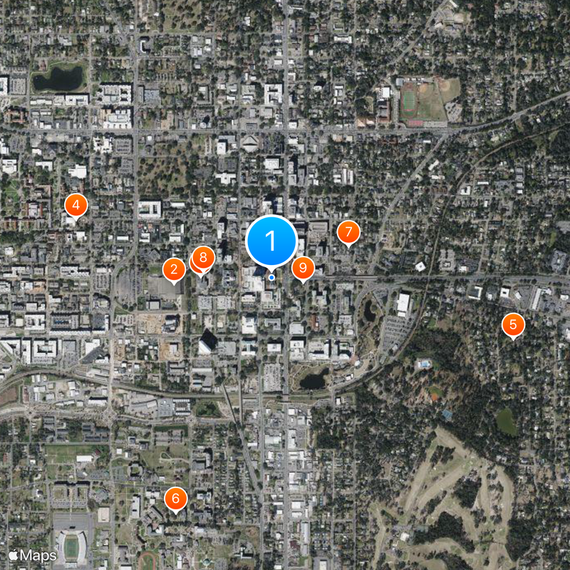 Capitole de l'État de Floride Carte