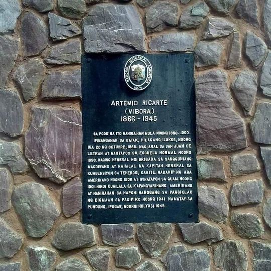 Artemio Ricarte historical marker