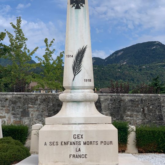 WWI memorial of Cemetery of Gex