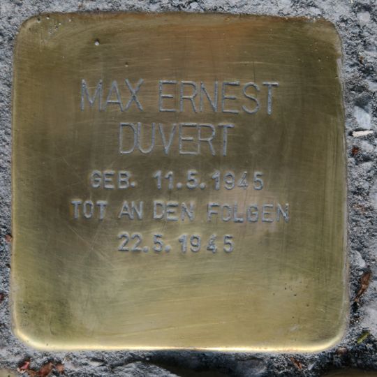 Stolperstein für Max Ernest Duvert