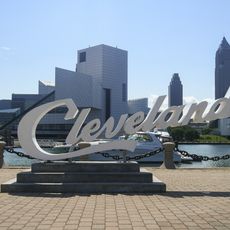 Cleveland Script Sign - North Coast Harbor