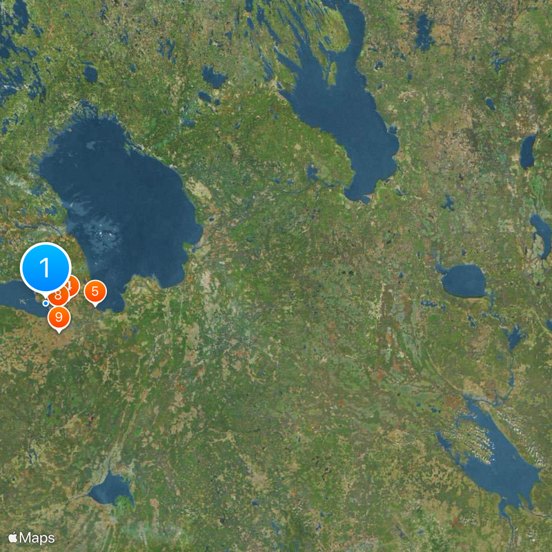 Voie navigable Volga-Baltique Carte