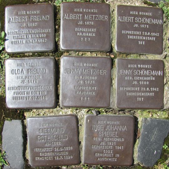 Stolperstein dedicated to Albert Metzger