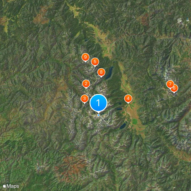 Sawtooth Range Map