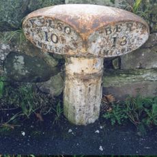 Milepost In Cornhill On Tweed Village