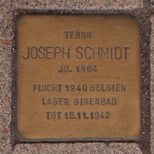 Stolperstein en memoria de Joseph Schmidt