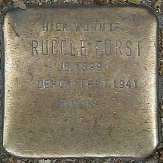 Stolperstein en memoria de Rudolf Fürst